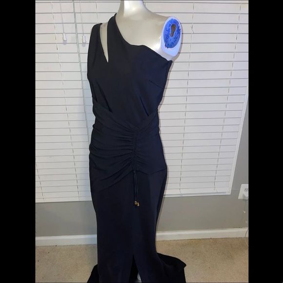 New Chiara Boni La Petite Robe Contanza One-Shoulder Ruched Gown $995 - Picture 7 of 10